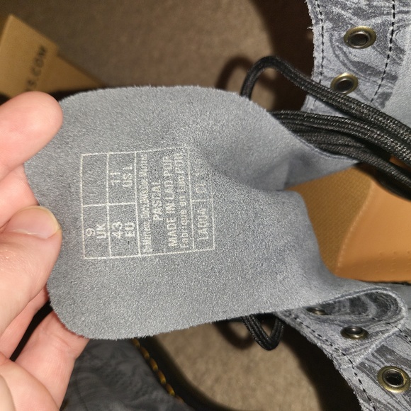 1460 Pascal Marbled Suade Lace Up Boots - Picture 5 of 7